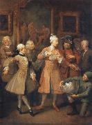 William Hogarth The morning reception oil painting artist